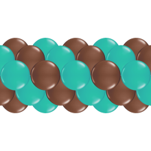 Luftballongirlanden-Set Braun & Türkis ab 3 m