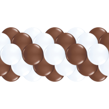 Luftballongirlanden-Set Braun & Weiß ab 3 m