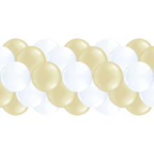 Luftballongirlanden-Set Creme & Weiß ab 3 m
