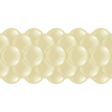 Luftballongirlanden-Set Creme ab 3 m
