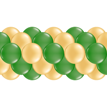 Luftballongirlanden-Set Gold & Grün (Metallic / Glänzend) ab 3 m