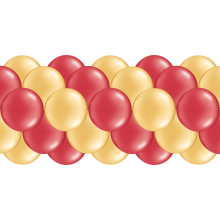 Luftballongirlanden-Set Gold & Rot (Metallic / Glänzend) ab 3 m