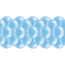 Luftballongirlanden-Set Hellblau ab 3 m