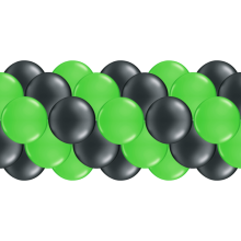 Luftballongirlanden-Set Limonengrün & Schwarz ab 3 m