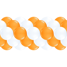 Luftballongirlanden-Set Orange & Weiß ab 3 m