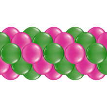 Luftballongirlanden-Set Pink & Grün ab 3 m