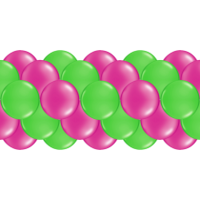 Luftballongirlanden-Set Pink & Limonengrün ab 3 m