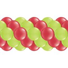 Luftballongirlanden-Set Apfelgrün & Rot ab 3 m