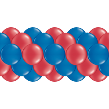 Luftballongirlanden-Set Rot & Blau ab 3 m