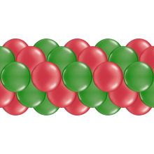 Luftballongirlanden-Set Rot & Grün ab 3 m