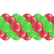 Luftballongirlanden-Set Rot & Limonengrün ab 3 m