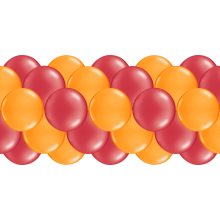 Luftballongirlanden-Set Rot & Orange ab 3 m