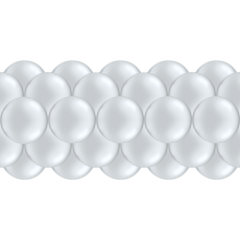 Luftballongirlanden-Set Silber (Metallic / Glänzend) ab 3 m