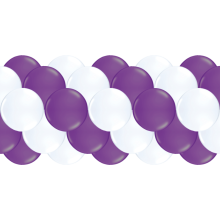 Luftballongirlanden-Set Violett & Weiß ab 3 m