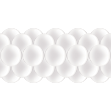 Luftballongirlanden-Set Weiß (Metallic / Glänzend) ab 3 m
