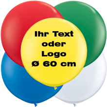 Natur Riesenballons 1-farbig bedrucken Ø 60 cm - Siebdruck