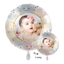 Folienballons Fotodruck 2-seitig - Rundballon Soft Wolken Ø 45 cm