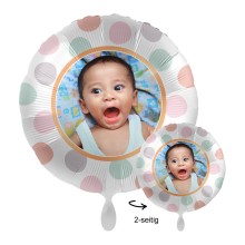 Folienballons Fotodruck 2-seitig - Rundballon Soft Gepunktet Ø 45 cm
