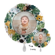 Folienballons Fotodruck 2-seitig - Rundballon Dschungel Ø 45 cm