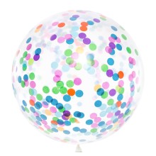 Konfetti Luftballon XXL - Bunt - Ø 100 cm