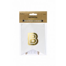 Papiergirlande - Baby Boy - Weiß & Blau