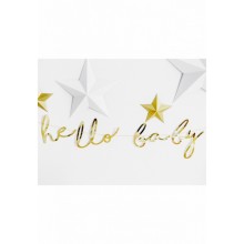 Girlande Babyparty - Hello Baby - Gold