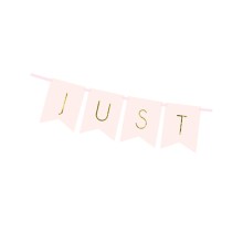 Papiergirlande - Just Married - Rosa