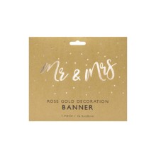 Girlande Hochzeit - Mr & Mrs - Rose Gold