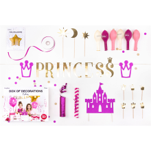 Partypaket Dekoset Prinzessin / Princess - 28 Teile + 10 Luftballons