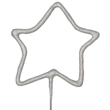 Wunderkerze Figur - Stern - Silber