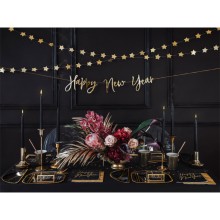 Partybecher Gestreift (Schwarz & Gold) - XL 6 Stück