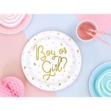 Partyteller Boy or Girl Ø 23 cm - 6 Stück