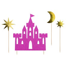 Kuchendeko - Prinzessinnen Schloss - 4 Stück | luftballon.de