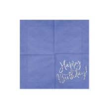 Servietten Blau (Happy Birthday) - 20 Stück