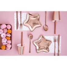 Servietten Weiß (Rose Gold Gepunktet) - 20 Stück
