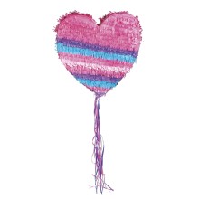 Pinata - Herz + 5 Gratis Herzballons Pink Ø 25 cm