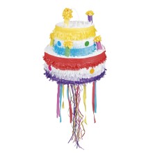 Pinata - Kuchen + 5 Gratis Luftballons Bunt gemischt Ø 30 cm