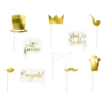Photo Booth Hochzeit Rose Gold Foto Accessoires | luftballon.de