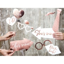 Photo Booth Hochzeit Rose Gold Foto Accessoires für Party Fotobox