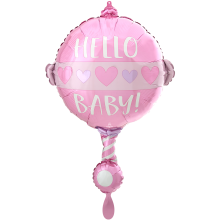 1 Balloon - Baby Girl Rattle