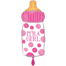 1 Balloon - It is A Girl Baby Bottle