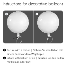 1 Balloon - Rund - Silber