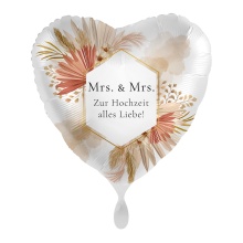 1 Balloon - Bohemian Florals Wedding Mrs. & Mrs.- GER