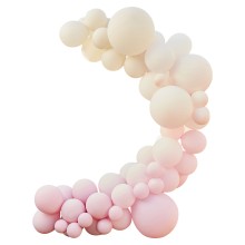 1 Balloon Arch - Pink, Cream & White