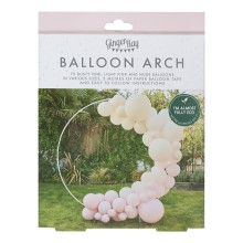 1 Balloon Arch - Pink, Cream & White