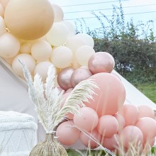 1 Balloon Arch - Large - Rose Gold Chrome & Nude