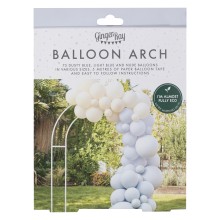 1 Balloon Arch - Blue, Cream & White