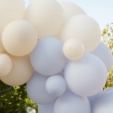 1 Balloon Arch - Blue, Cream & White