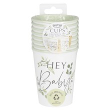 8 botanical hey baby cups