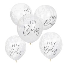 5 hey baby 12 inch balloons